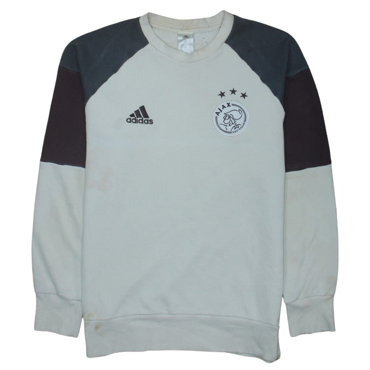 Adidas Men’s Beige Ajax Amsterdam Crew Neck Sweatshirt Size L