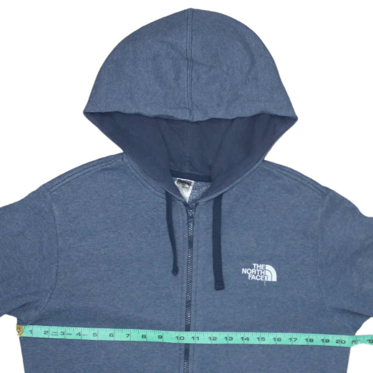 The North Face Women's Blue Full Zip Hoodie Size S Cotton Blend