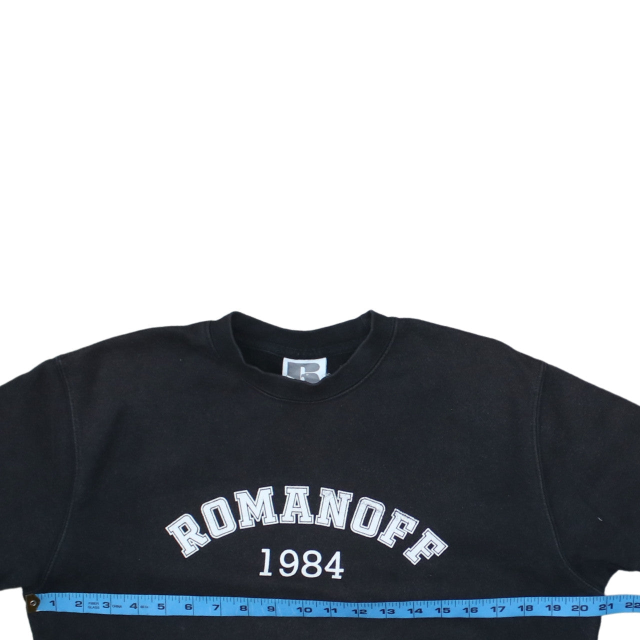 Russell Women's Black Romanoff 1984 Cotton Blend Pullover Sweatshirt M