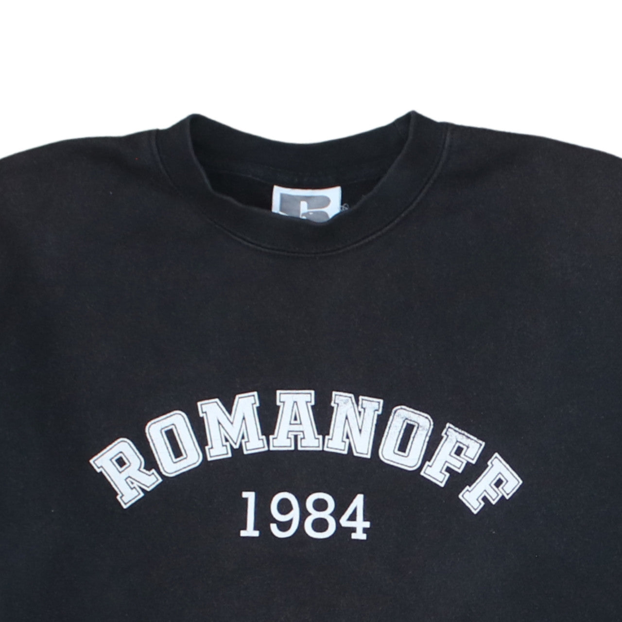 Russell Women's Black Romanoff 1984 Cotton Blend Pullover Sweatshirt M