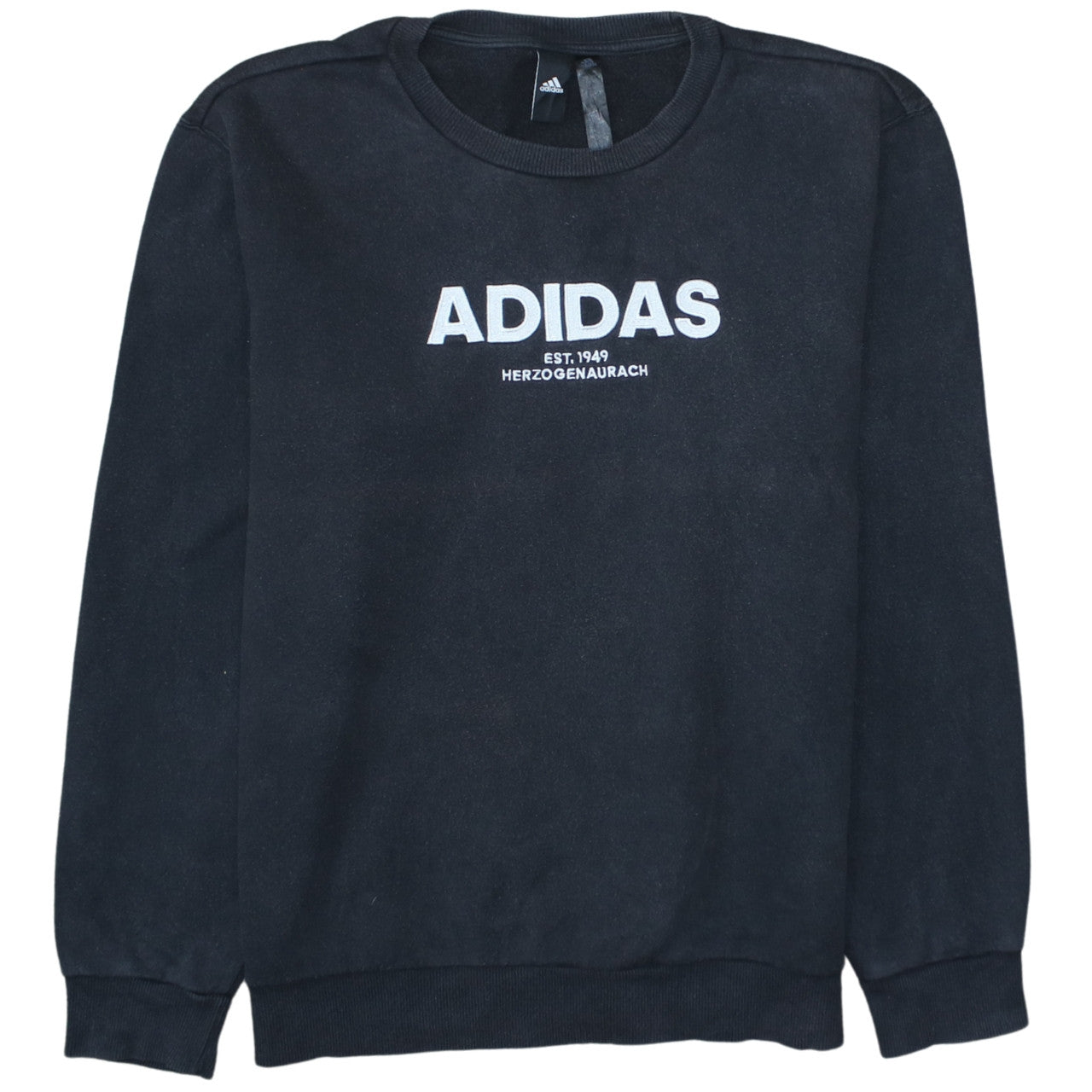 Adidas Women's Black Medium Pullover Sweatshirt Crew Neck Logo Print