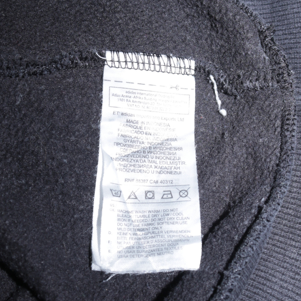 Adidas Women's Black Medium Pullover Sweatshirt Crew Neck Logo Print