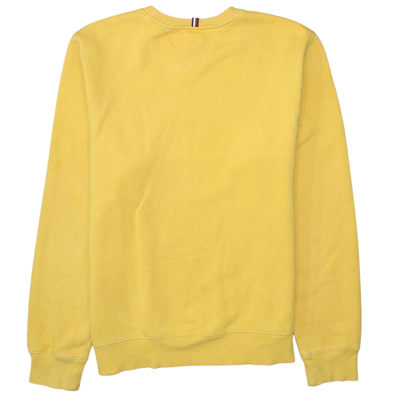 Tommy Hilfiger Women’s Yellow Logo Pullover Sweatshirt M Cotton Blend