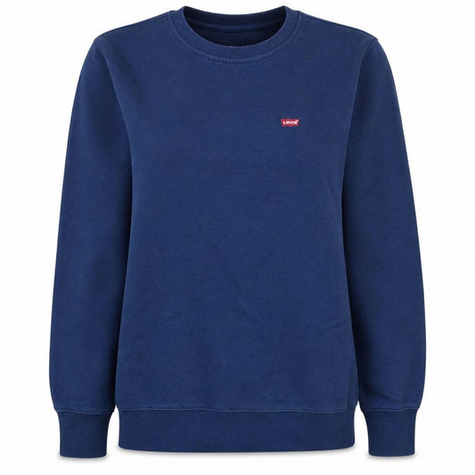 Levi's Women Blue Small Crew Neck Pullover Sweatshirt