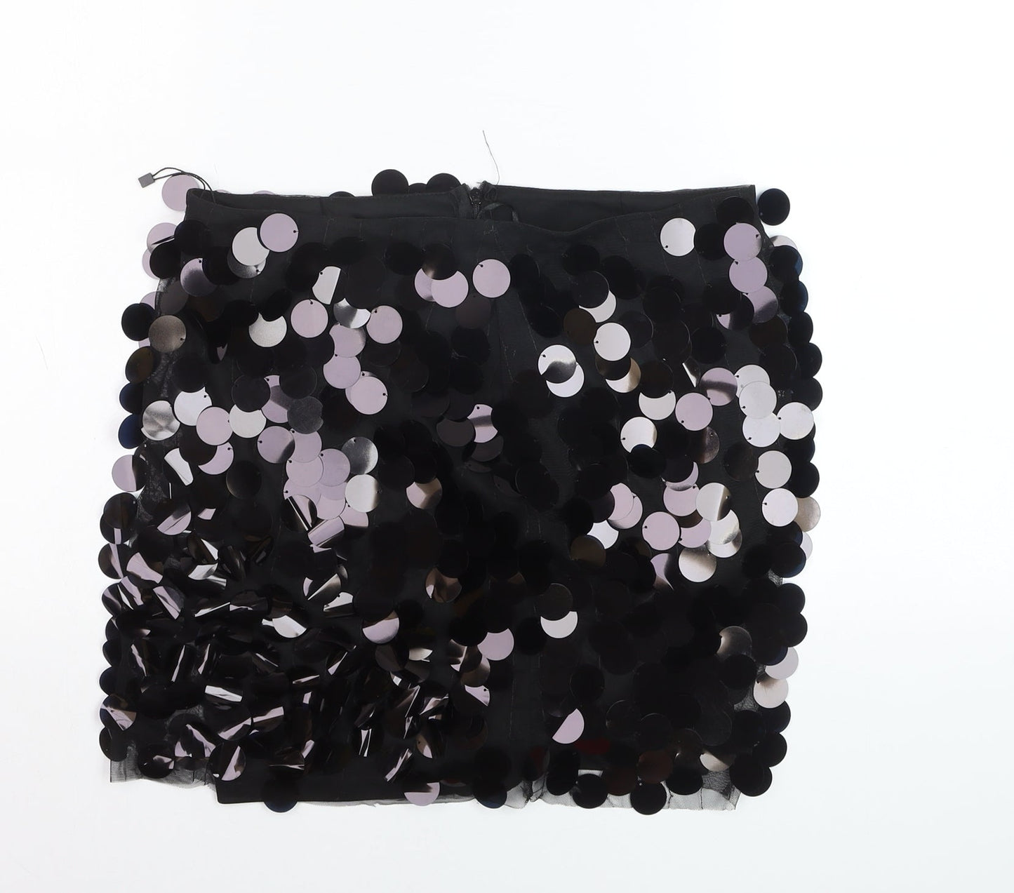 MNG Women’s Black Sequin Mini Skirt XL Short Partywear