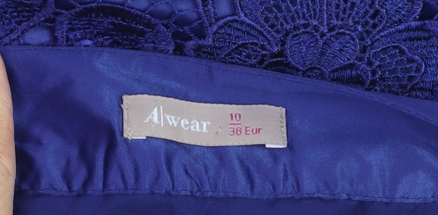 Alwear Women Blue Lace Pencil Skirt Size 10 Party Cocktail