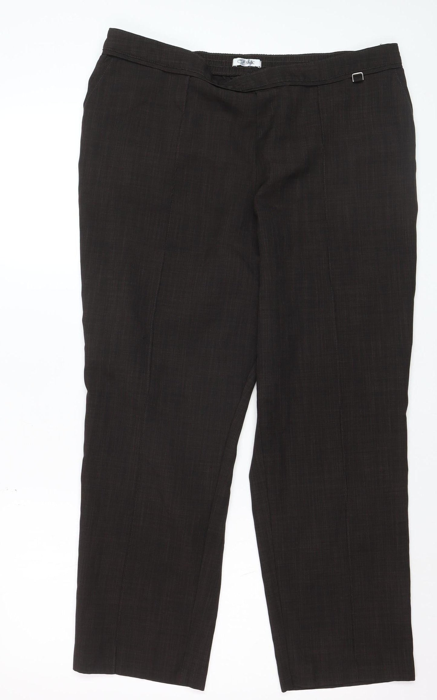 Marks and Spencer Women’s Brown Classic Straight Leg Trousers Size 18