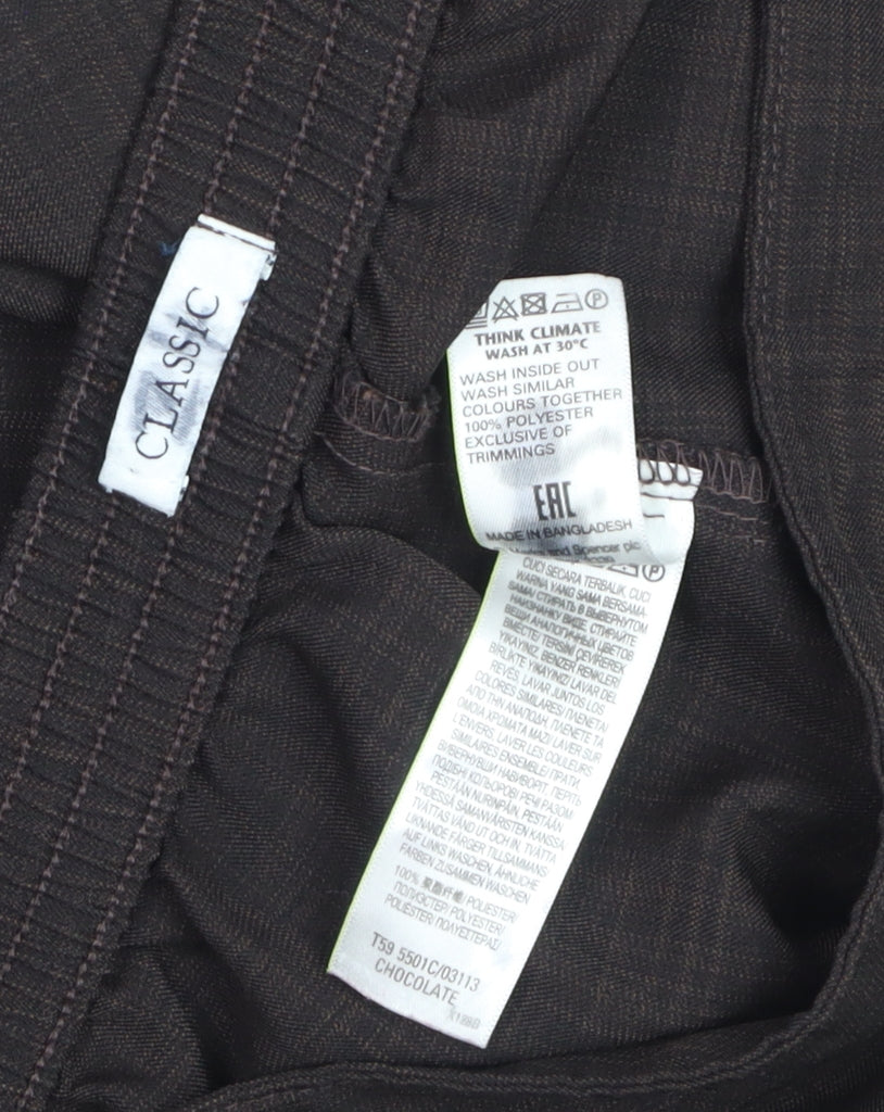 Marks and Spencer Women’s Brown Classic Straight Leg Trousers Size 18