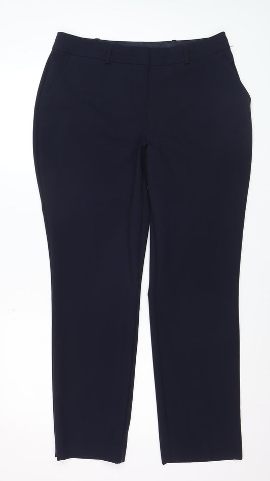 Dunnes Women Black Size 12 Straight Leg Dress Trousers