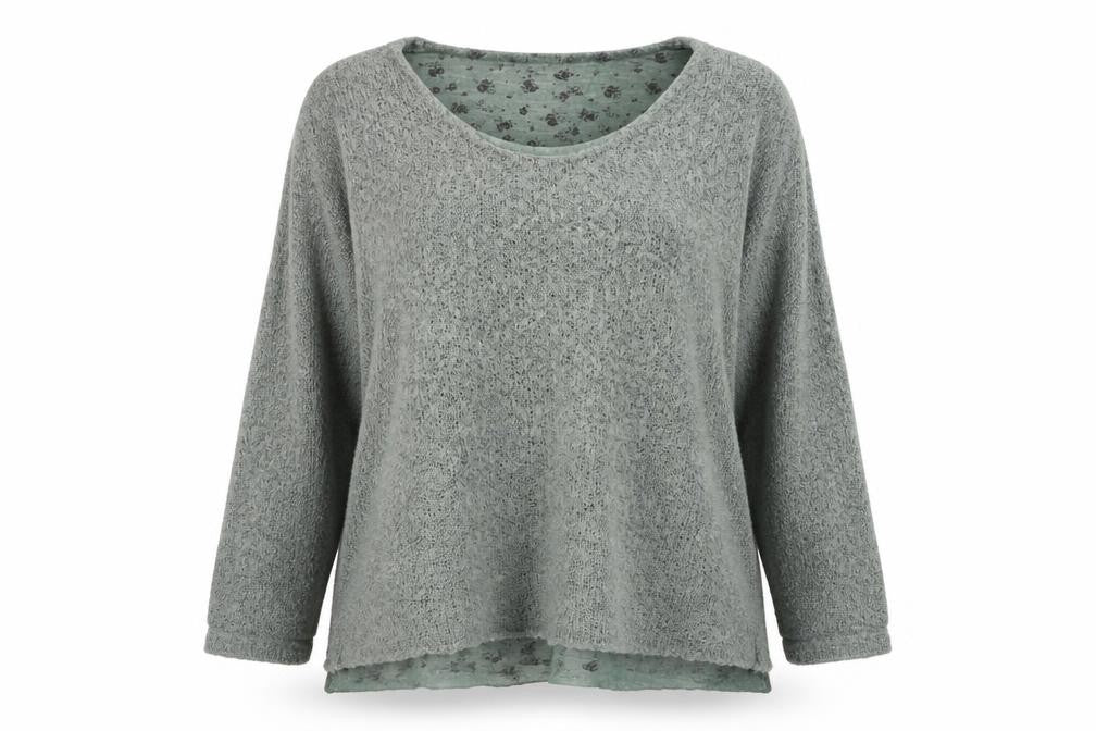 Punt Roma Women Green Knit Long Sleeve Pullover Jumper XL