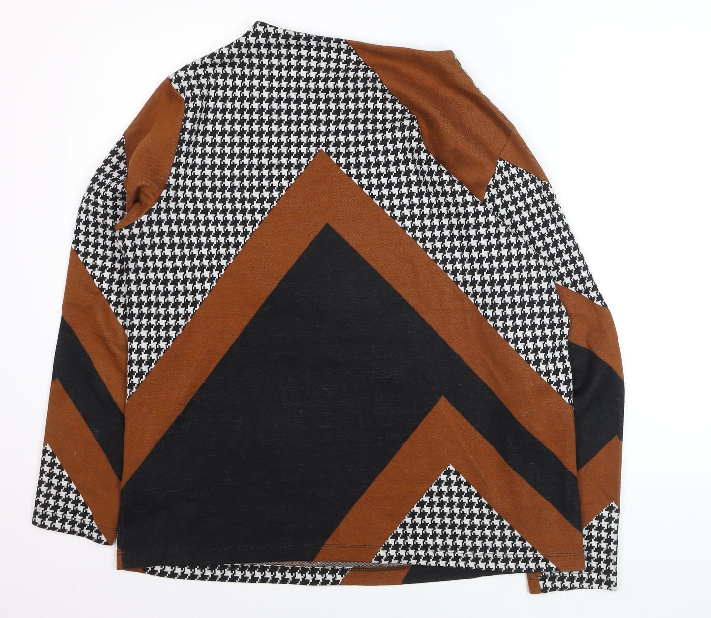 Gerry Weber Women’s Brown Geometric Pullover Jumper Size 14