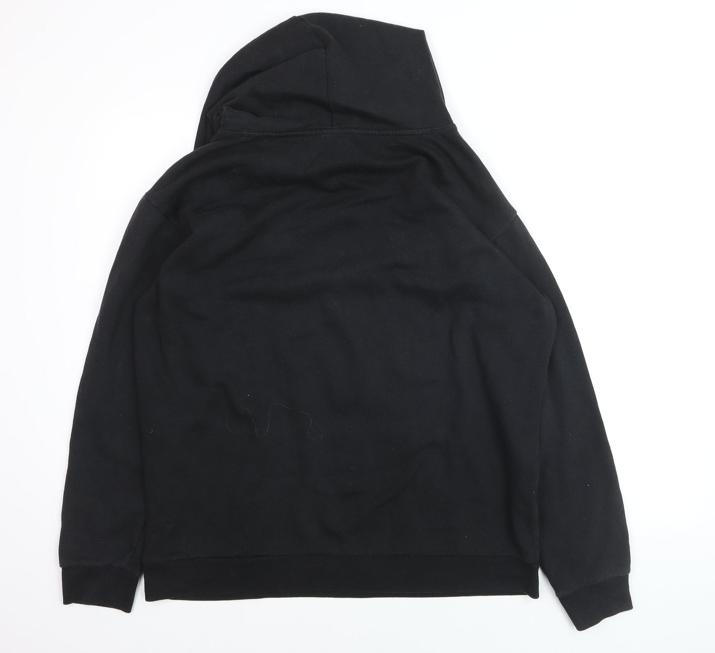Victoria’s Secret PINK Unisex Black Pullover Hoodie M Logo Fleece