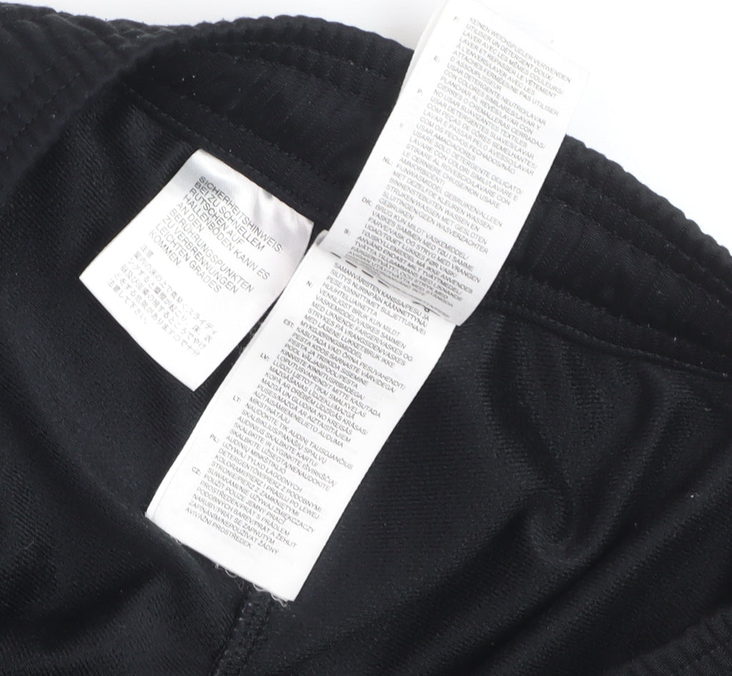 Adidas Men Black Track Pants L Regular Fit Sports Tapered Trousers