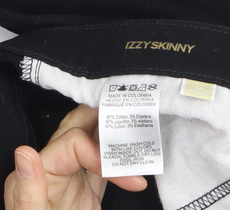 Michael Kors Women Black Skinny Jeans Size 14 Izzy Denim