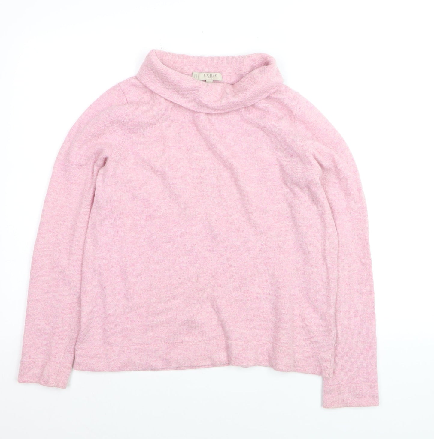 Hobbs Women’s Pink Roll Neck Merino Wool Cashmere Jumper L