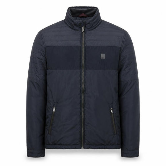 Diesel Men’s Black Puffer Jacket Medium Regular Fit Full Zip Winter Coat