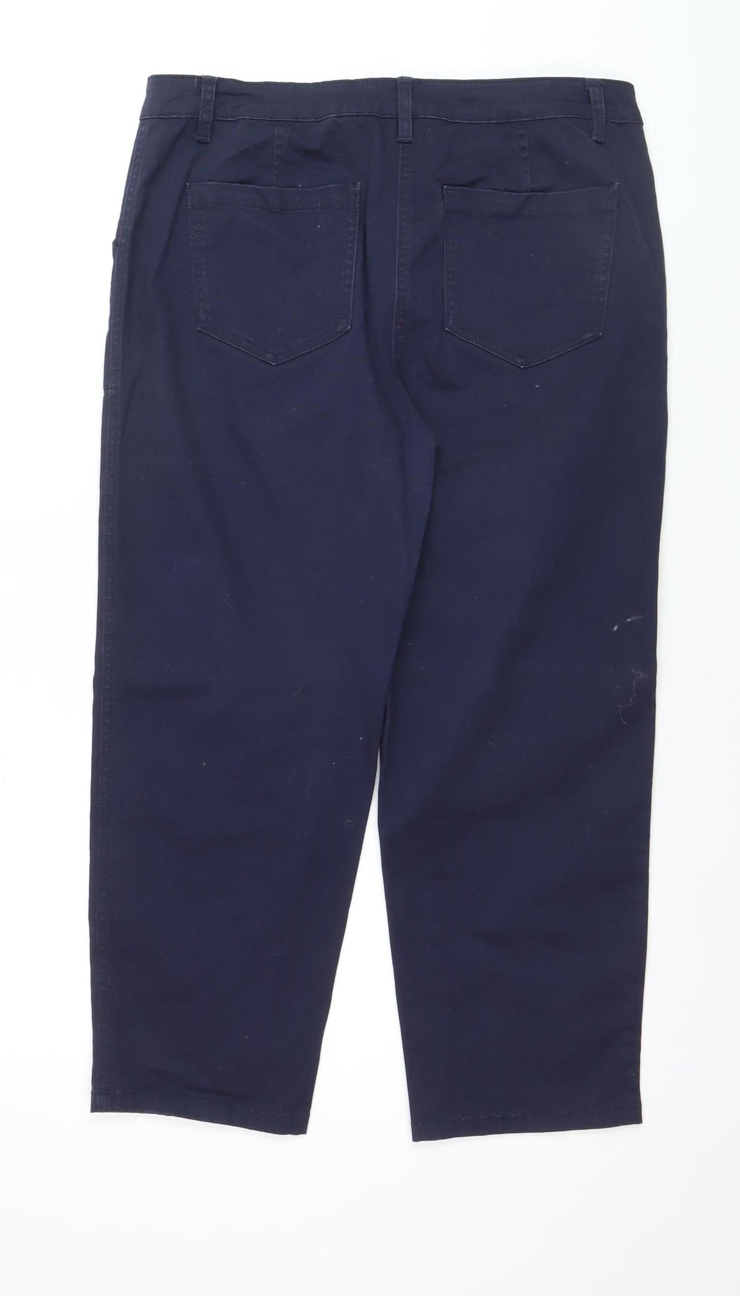 Papaya Women’s Blue Straight Jeans Size 12 Mid Rise Cotton Blend