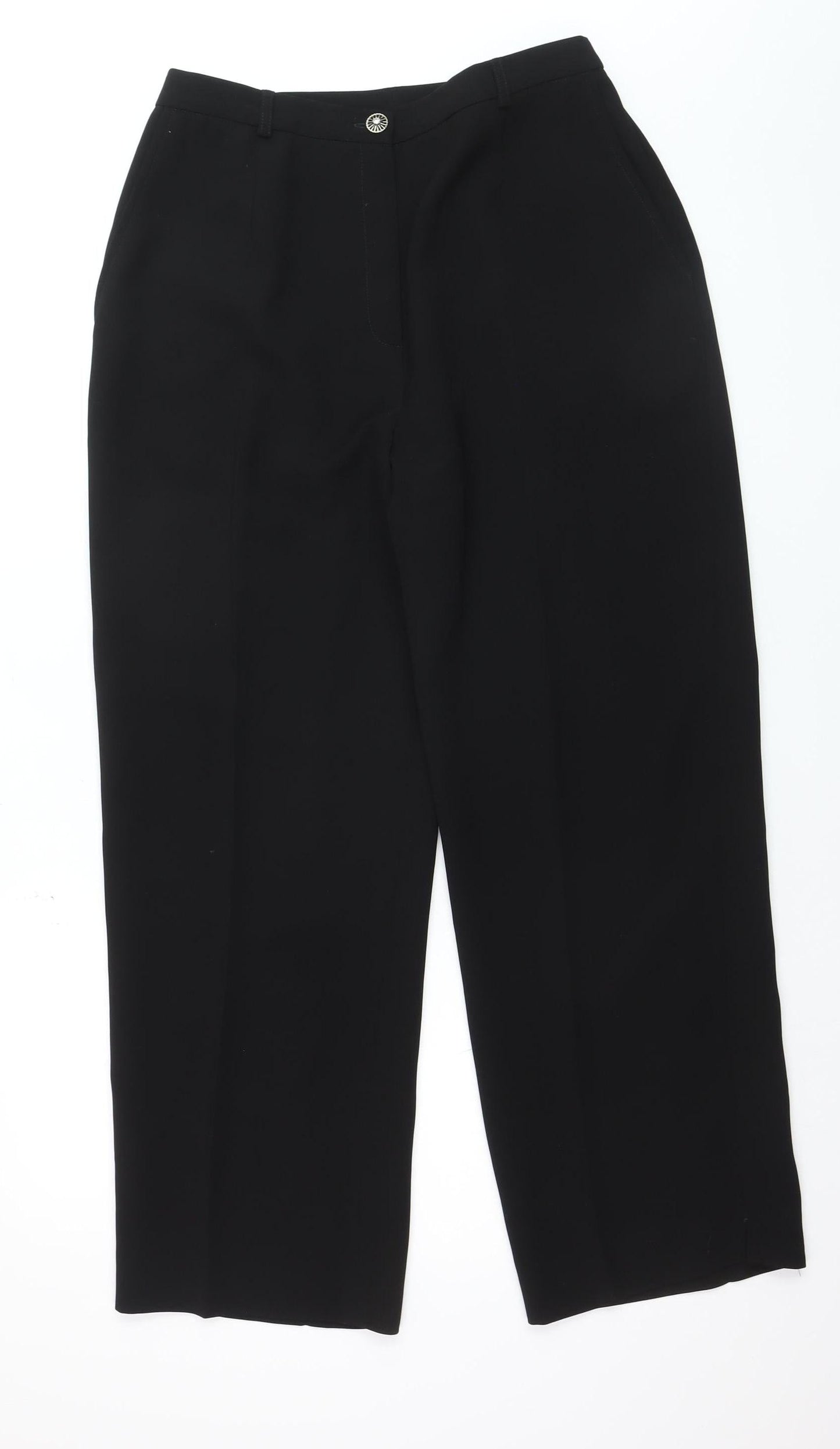 Avalon Collection Women's Black Size 14 Straight Leg Dress Pants