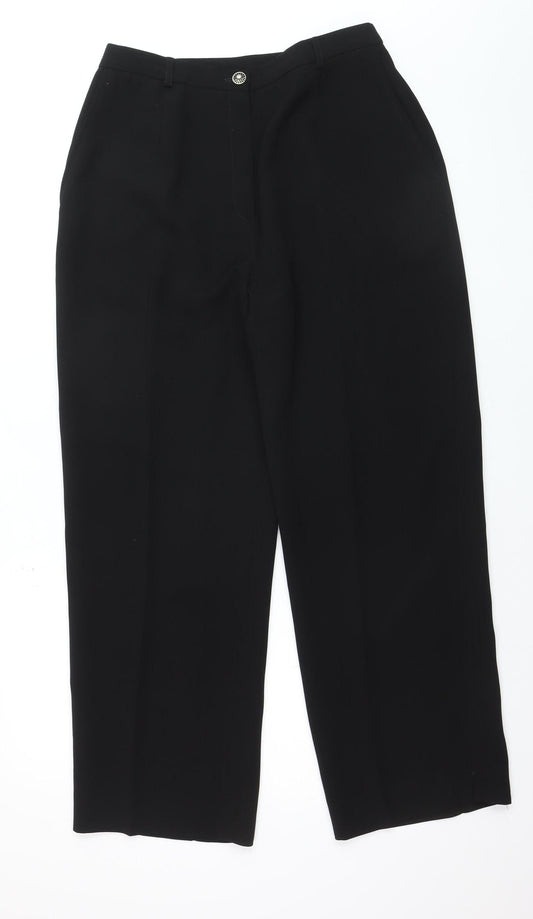 Avalon Collection Women's Black Size 14 Straight Leg Dress Pants