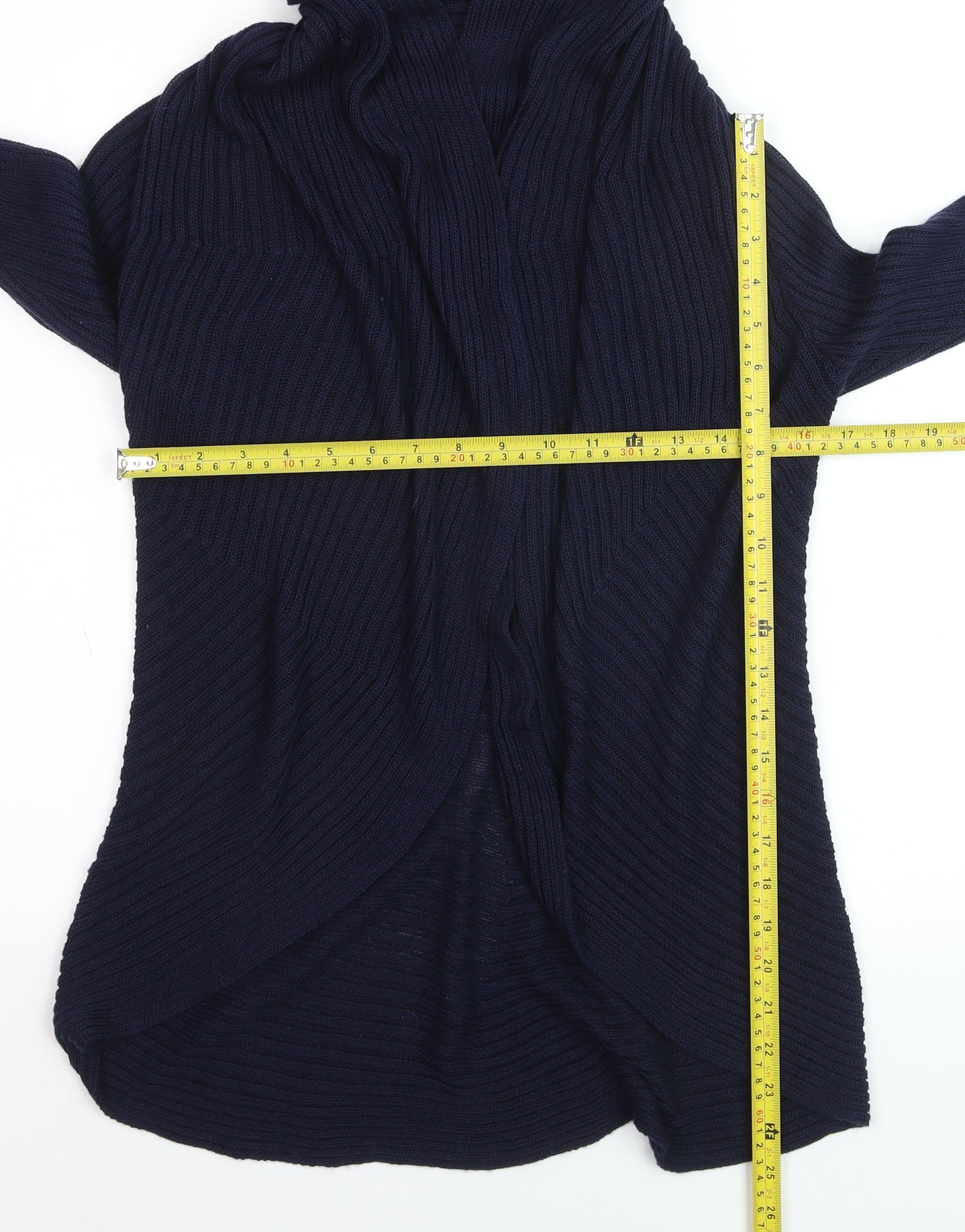 Gallery Women’s Blue Long Sleeve Hooded Cardigan Size 12