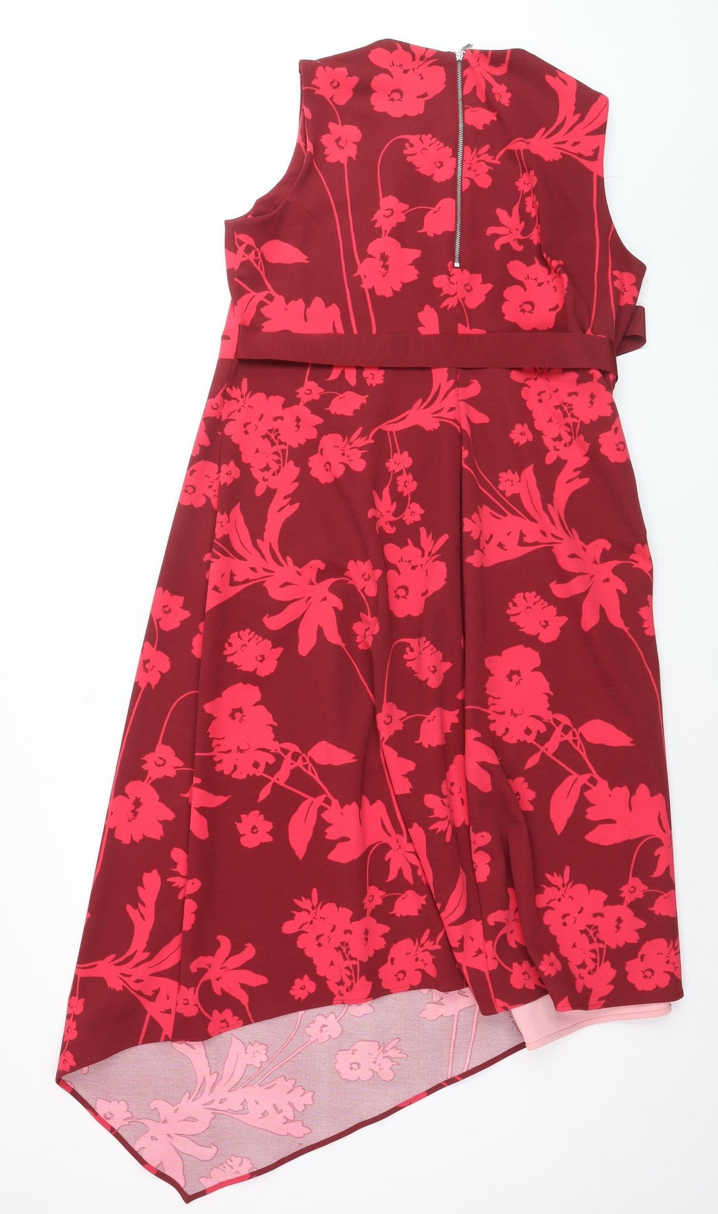 Marks and Spencer Women’s Multicoloured Size 14 Asymmetric Floral Midi Dress