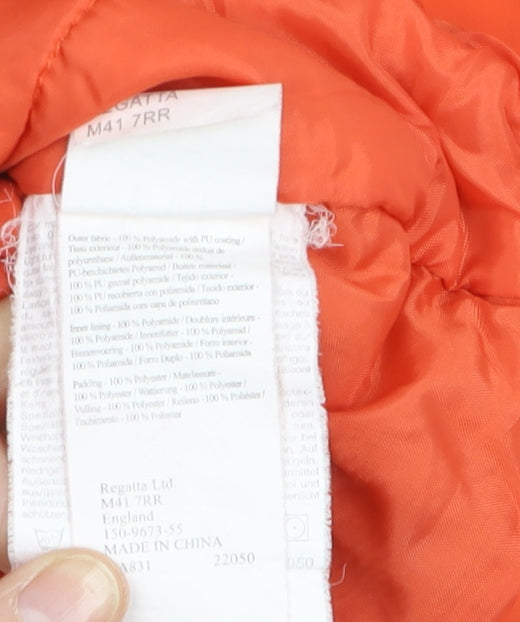 Regatta Women's Orange Waterproof Hooded Outdoor Jacket Size 12 M