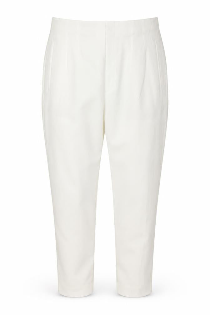 Stradivarius Women White Slim Tapered Trousers Size 16