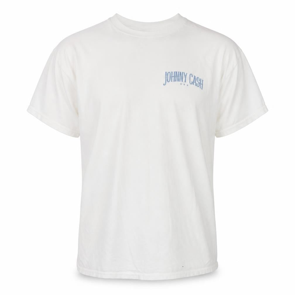 CASH Men’s White Johnny Cash Band Graphic Print T-Shirt M