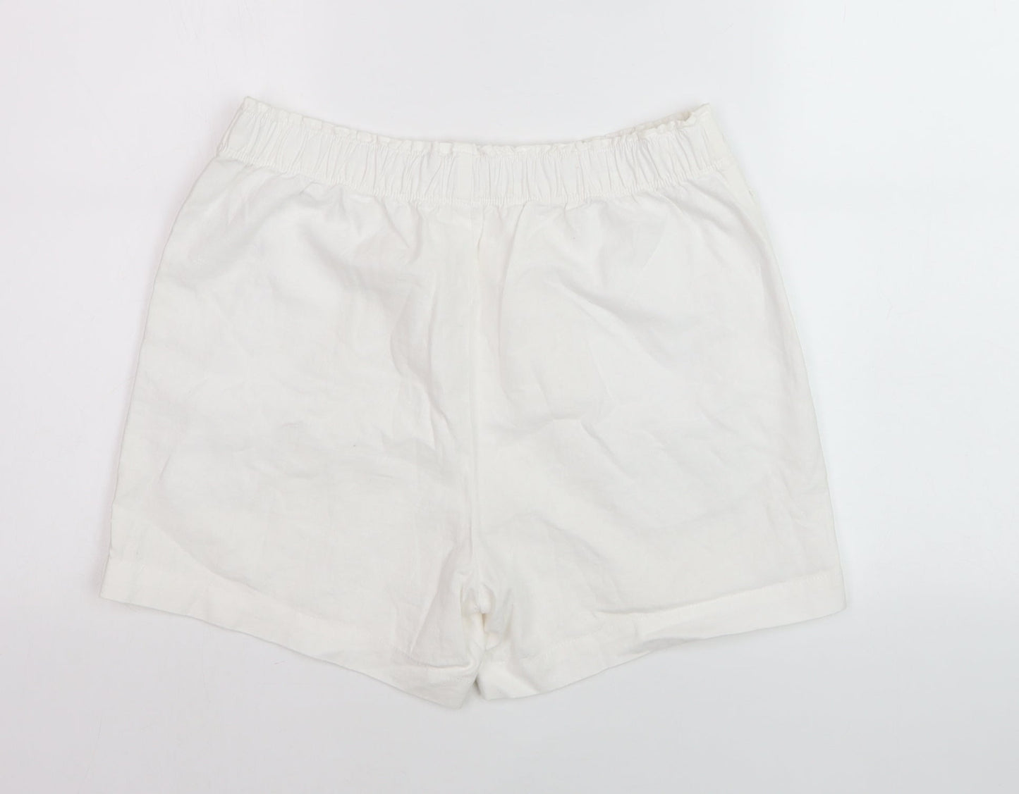 Dunnes Women’s White Linen Blend Chino Shorts Size S