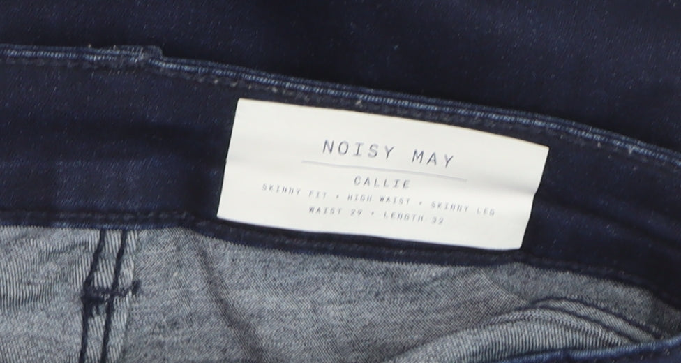 Noisy May Women’s Blue Skinny High Rise Jeans Size 12