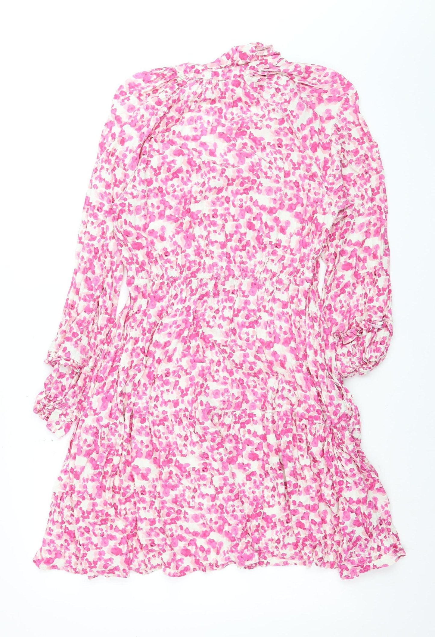 Gallery Women's Pink Floral A-Line Short Dress Size 12