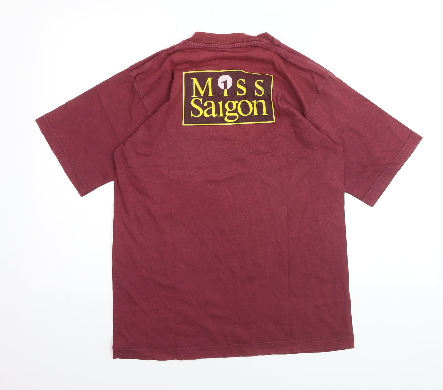 Dewynters Men's Burgundy Miss Saigon Graphic Cotton T-Shirt Medium