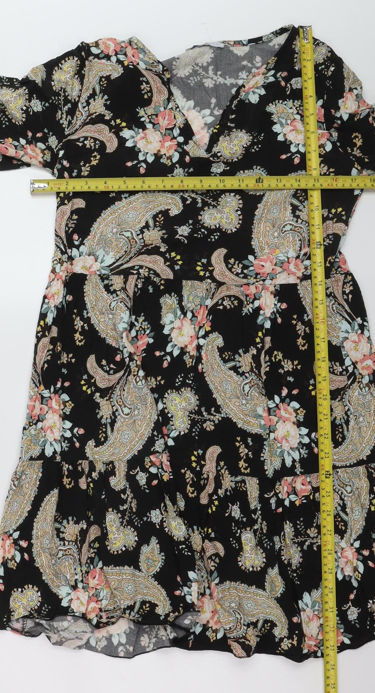 Hollis Women’s Multicoloured Paisley A-Line Short Dress Size S