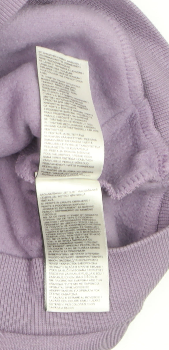 Puma Girls Purple Pullover Hoodie 11-12 Years Logo Fleece Sweatshirt