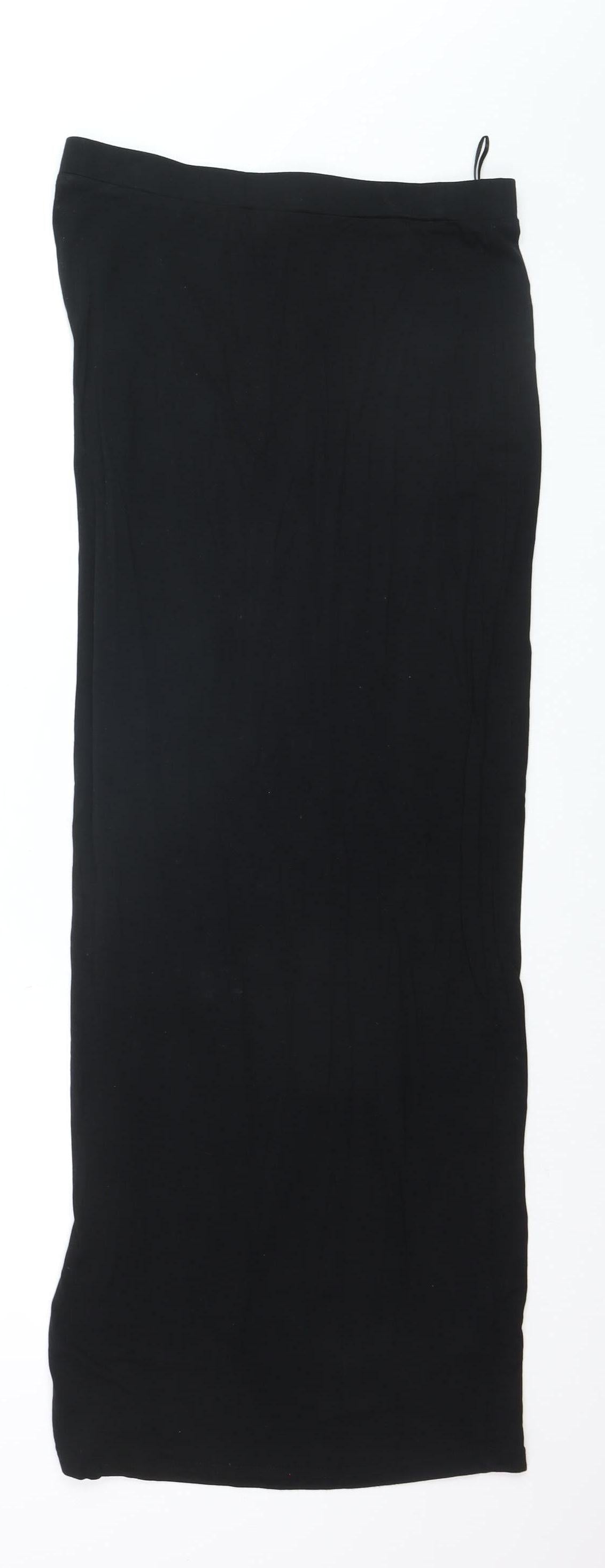 New Look Women Black Size 10 Long Stretch Pencil Skirt