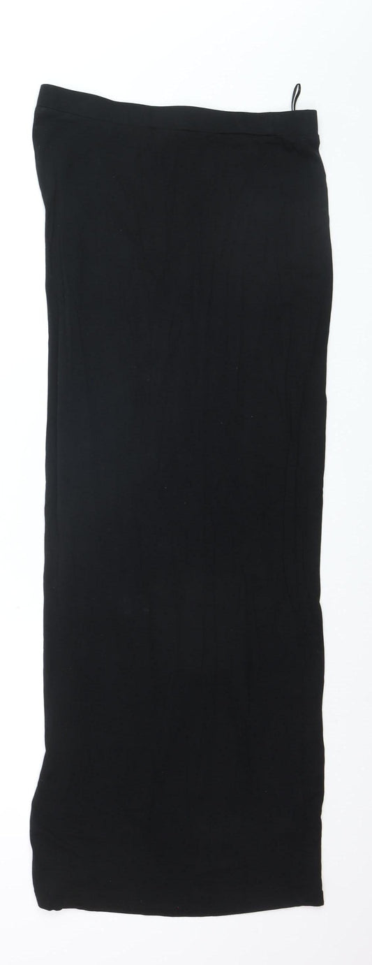 New Look Women Black Size 10 Long Stretch Pencil Skirt
