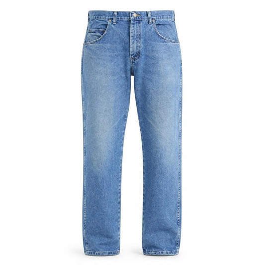 Wrangler Men Blue 35x32 Straight Fit Denim Jeans Classic Style