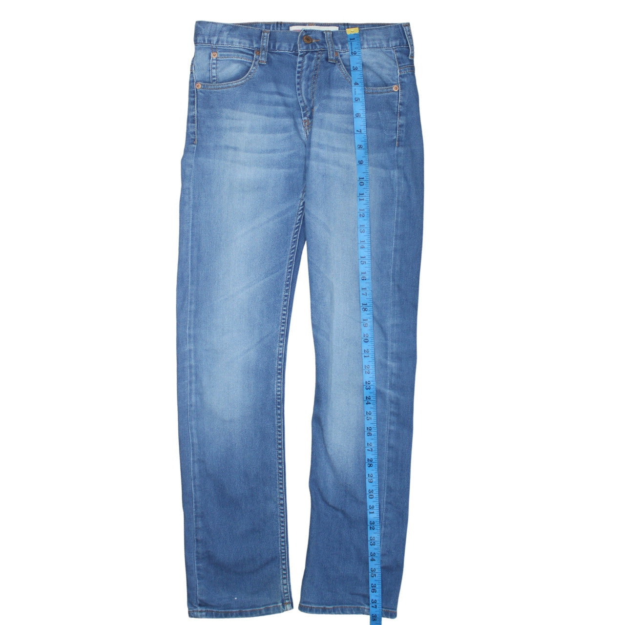 Levi's 511 Teen Blue Denim Slim Fit Straight Jeans Size 14
