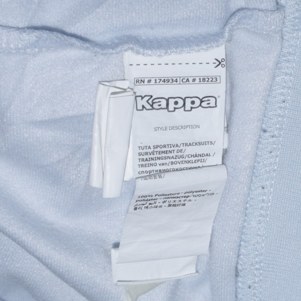 Kappa Boys White Full Zip Napoli Football Sweatshirt 14 Years 164cm Polyester