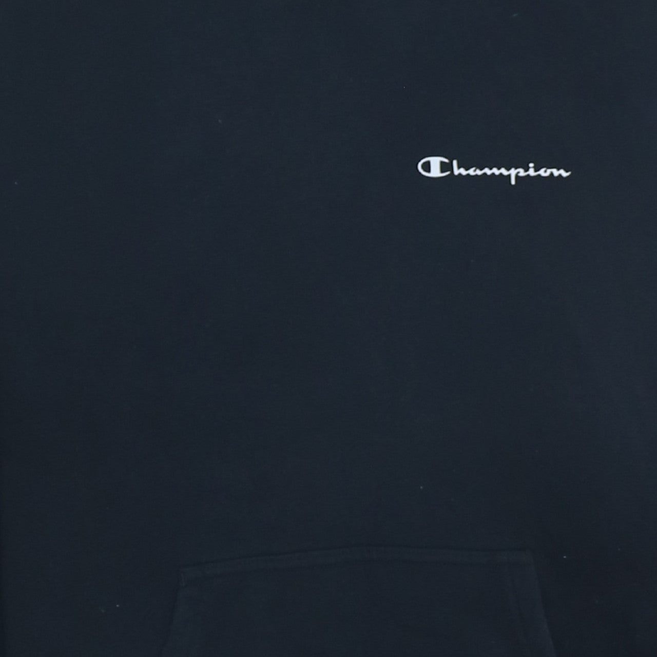 Champion Men's Black Pullover Hoodie Medium Logo Fleece Sweatshirt