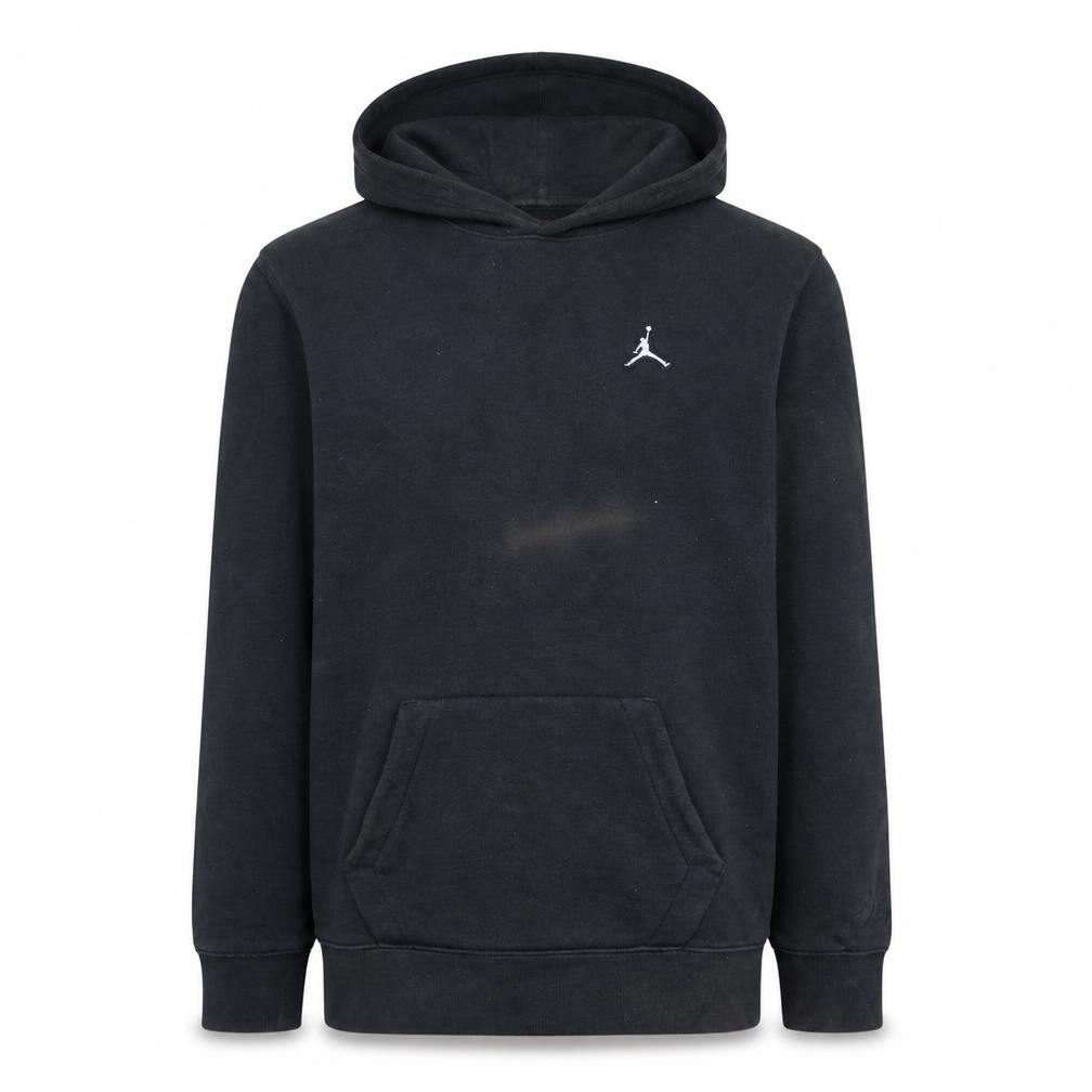 Jordan Boys Black Pullover Hoodie XL - Embroidered Logo Cotton Blend