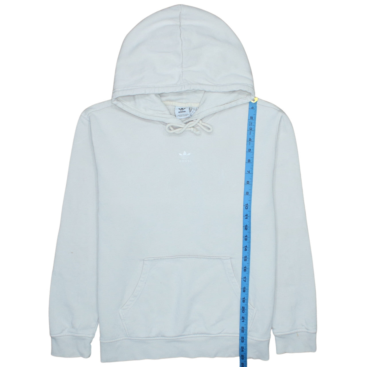 Adidas Women’s White Pullover Hoodie Size 14 Fleece Cotton Blend