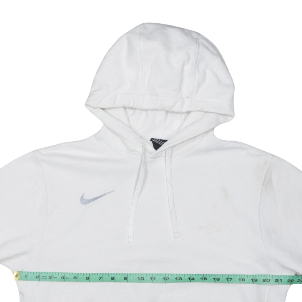 Nike Men's White Pullover Hoodie Size M Embroidered Logo Sportswear