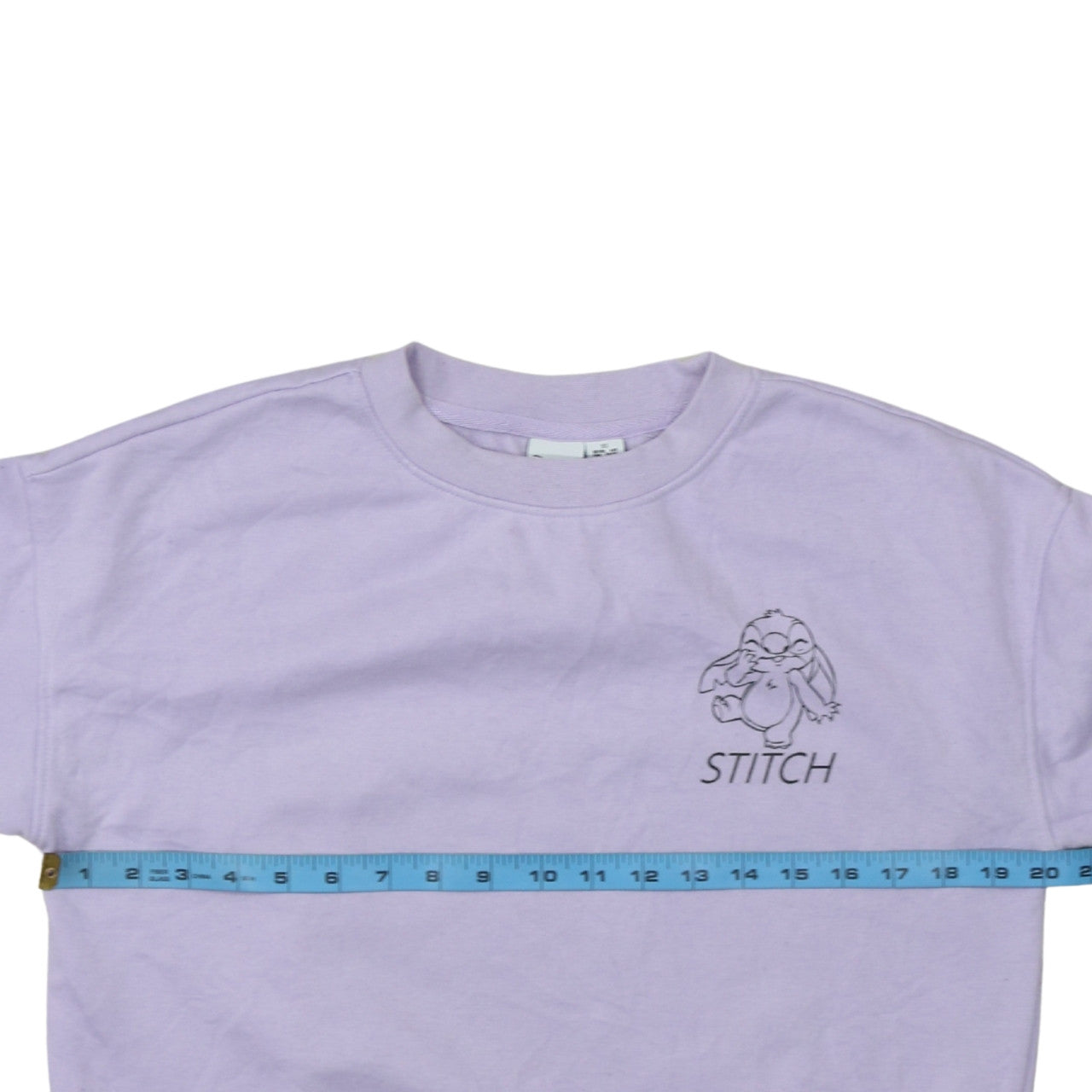 Disney Primark Women Lilac Stitch Sweatshirt XS Pullover Crew Neck