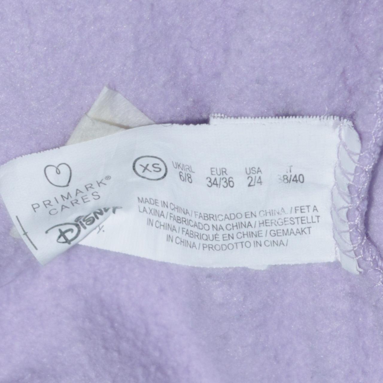 Disney Primark Women Lilac Stitch Sweatshirt XS Pullover Crew Neck
