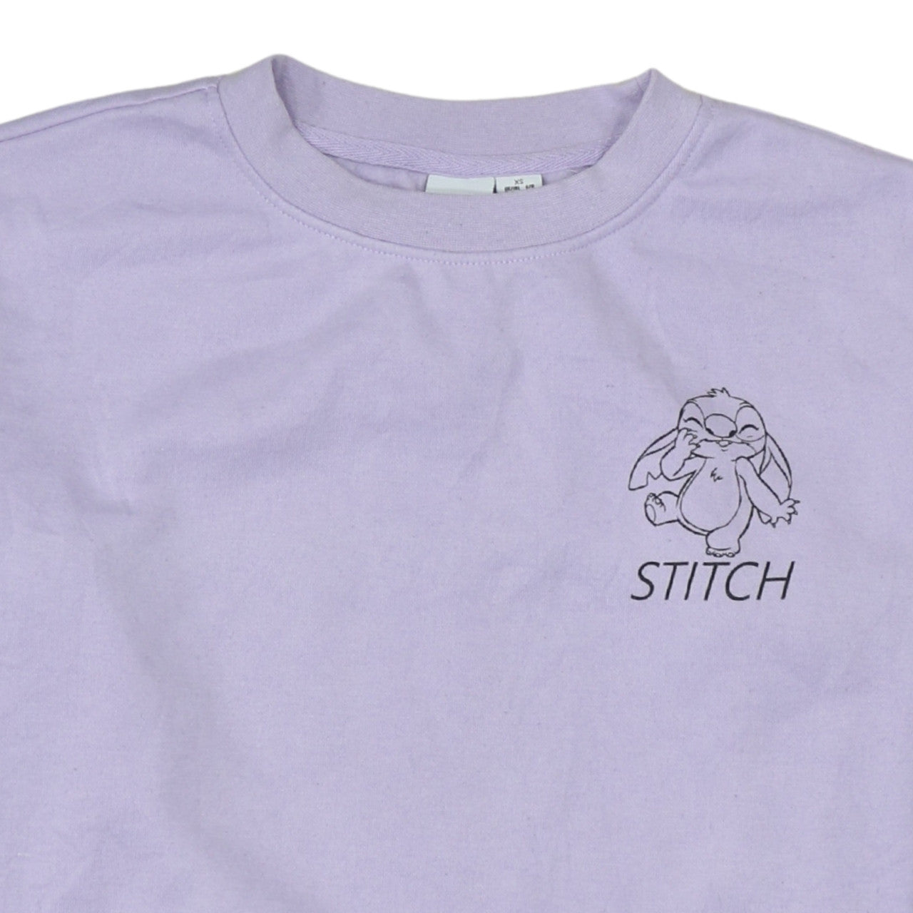 Disney Primark Women Lilac Stitch Sweatshirt XS Pullover Crew Neck
