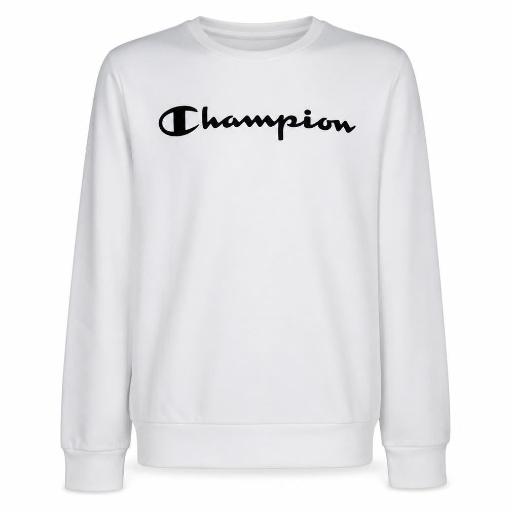 Champion Boys White Sweatshirt XL 13-14 Years Crew Neck Long Sleeve Pullover