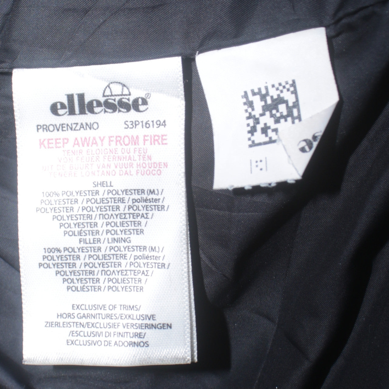 Ellesse Girls Black 12-13 Years Hooded Puffer Jacket