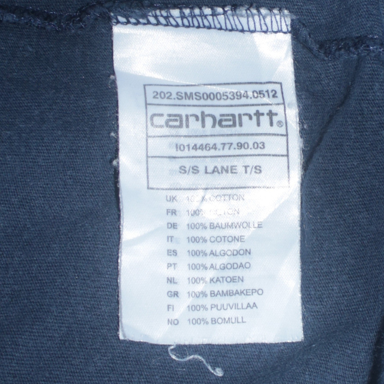 Carhartt Men's Blue Regular Fit Crew Neck Short Sleeve Cotton T-Shirt M