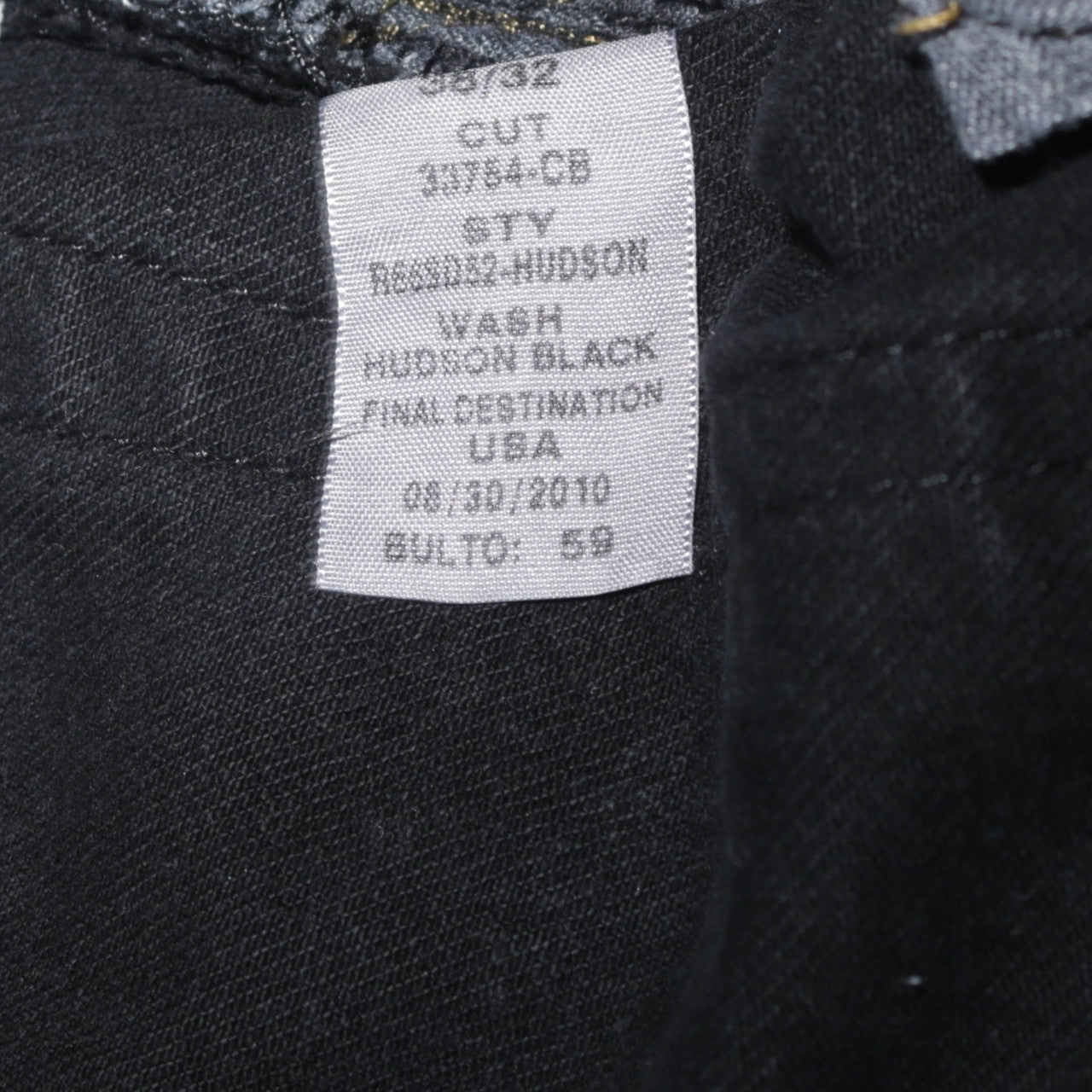 Ralph Lauren Men’s Black Straight Jeans 38x32 Hudson Wash Classic Fit
